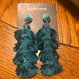 Shakira Tassel Long EARRINGS New by Baublebar Turquoise
